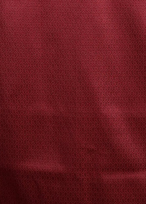 Maroon Banarasi Silk Saree With Blouse Piece