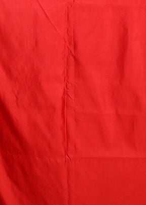 Red Banarasi Silk Saree With Blouse Piece