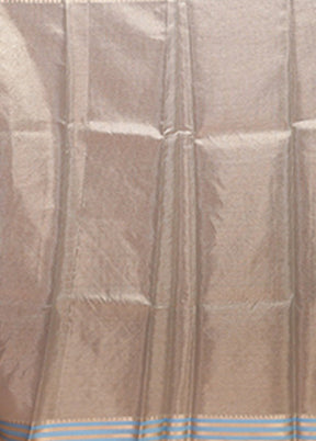 Cream Tissue Silk Saree With Blouse Piece