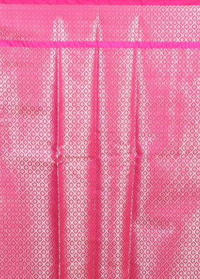 Pink Dupion Silk Saree With Blouse Piece