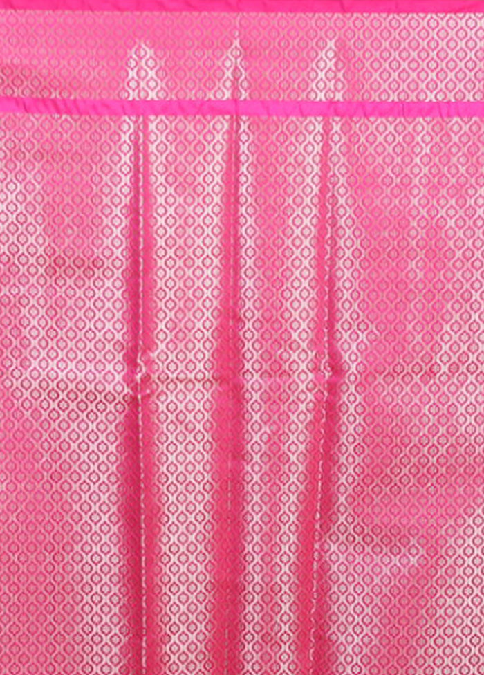 Pink Dupion Silk Saree With Blouse Piece