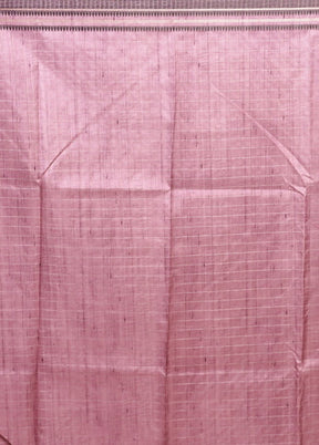 Cream Tussar Silk Saree With Blouse Piece