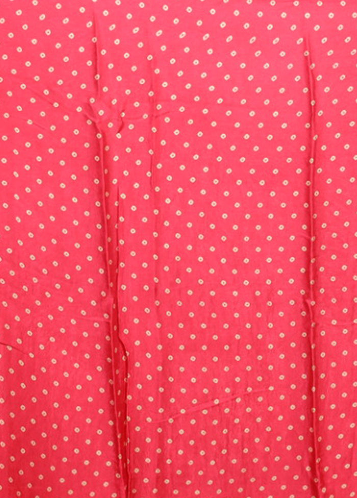 Pink Modal Silk Saree With Blouse Piece