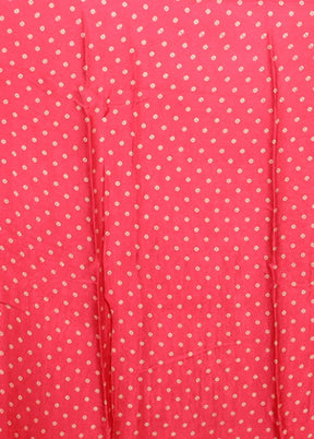 Pink Printed Silk Saree Without Blouse Piece