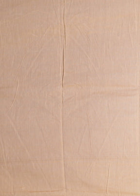 Cream Matka Silk Saree With Blouse Piece