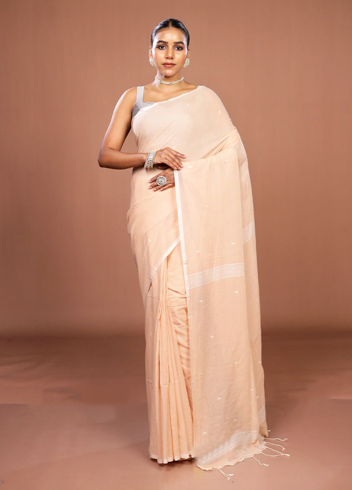 Pink Matka Silk Saree With Blouse Piece