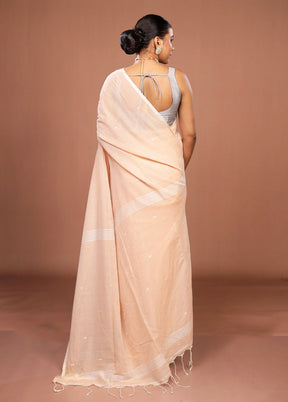 Pink Matka Silk Saree With Blouse Piece