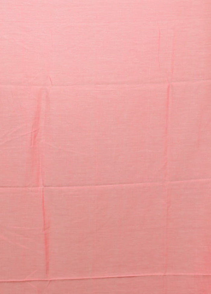 Pink Matka Silk Saree With Blouse Piece