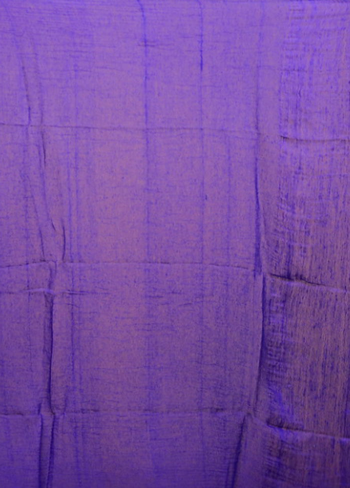 Blue Matka Silk Saree With Blouse Piece