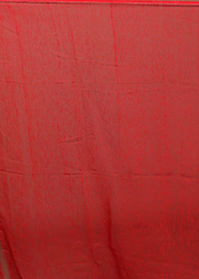 Red Matka Silk Saree With Blouse Piece