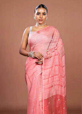 Cream Matka Silk Saree With Blouse Piece