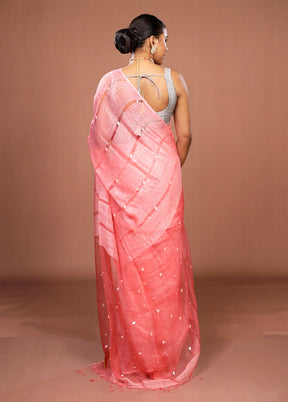 Cream Matka Silk Saree With Blouse Piece