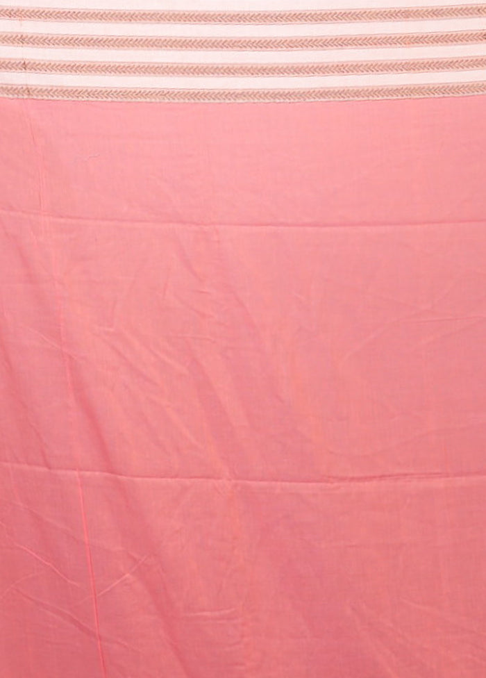 Pink Matka Silk Saree With Blouse Piece