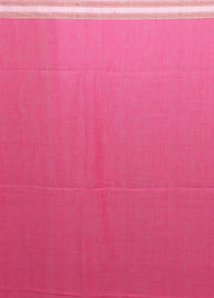 Pink Matka Silk Saree With Blouse Piece