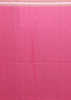 Pink Matka Silk Saree With Blouse Piece
