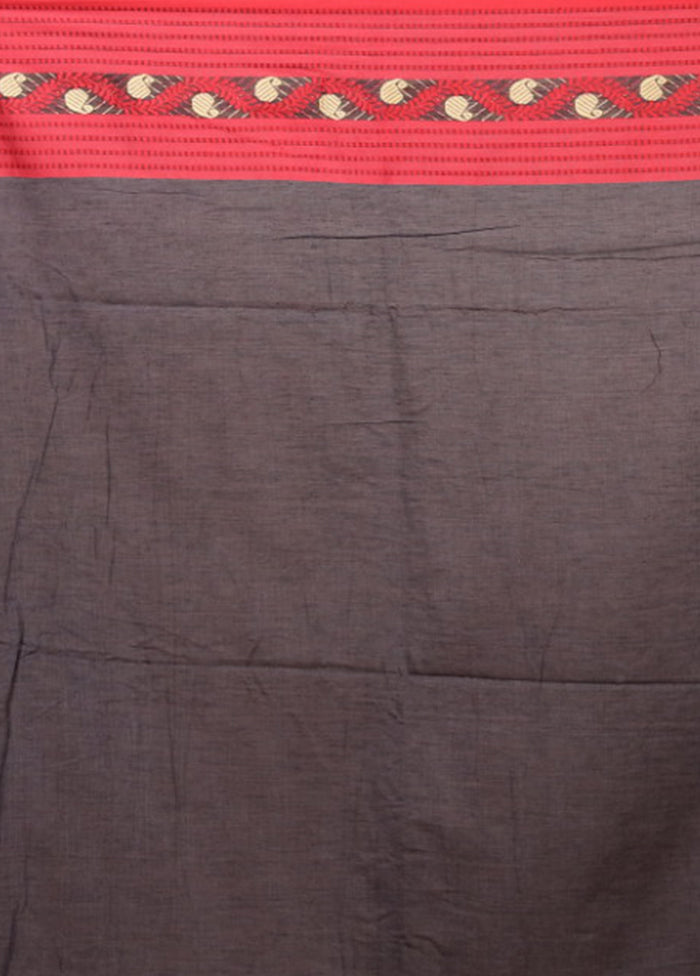 Grey Matka Silk Saree With Blouse Piece