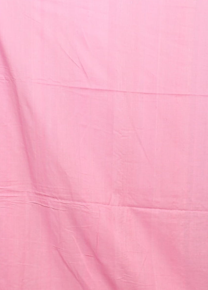 Pink Matka Silk Saree With Blouse Piece