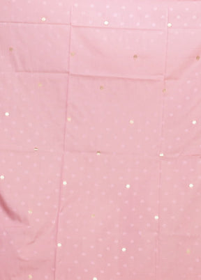 Pink Dupion Silk Saree With Blouse Piece