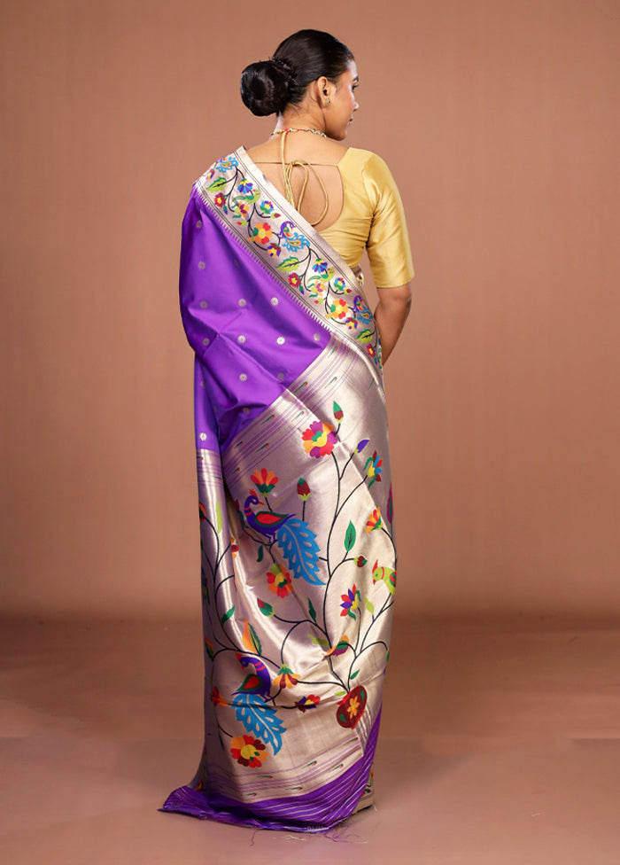 Blue Dupion Silk Saree With Blouse Piece