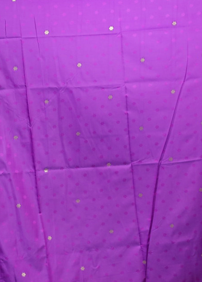 Blue Dupion Silk Saree With Blouse Piece