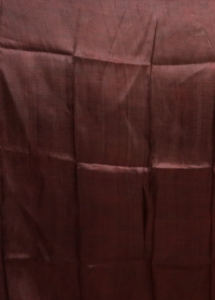 Red Printed Pure Silk Saree Without Blouse Piece