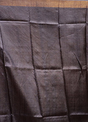 Cream Handloom Tussar Pure Silk Saree With Blouse Piece