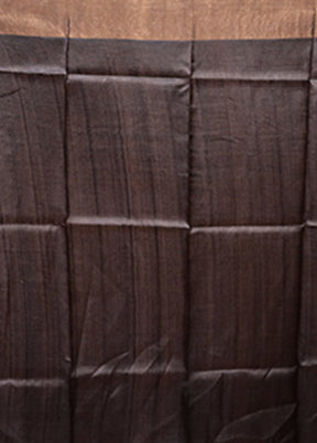 Blue Handloom Tussar Pure Silk Saree With Blouse Piece