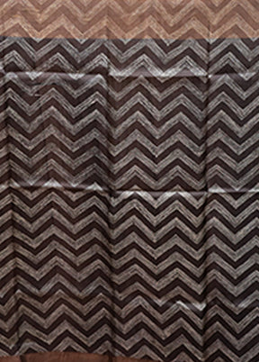 Blue Handloom Tussar Pure Silk Saree With Blouse Piece