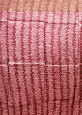 Purple Handloom Tussar Pure Silk Saree With Blouse Piece