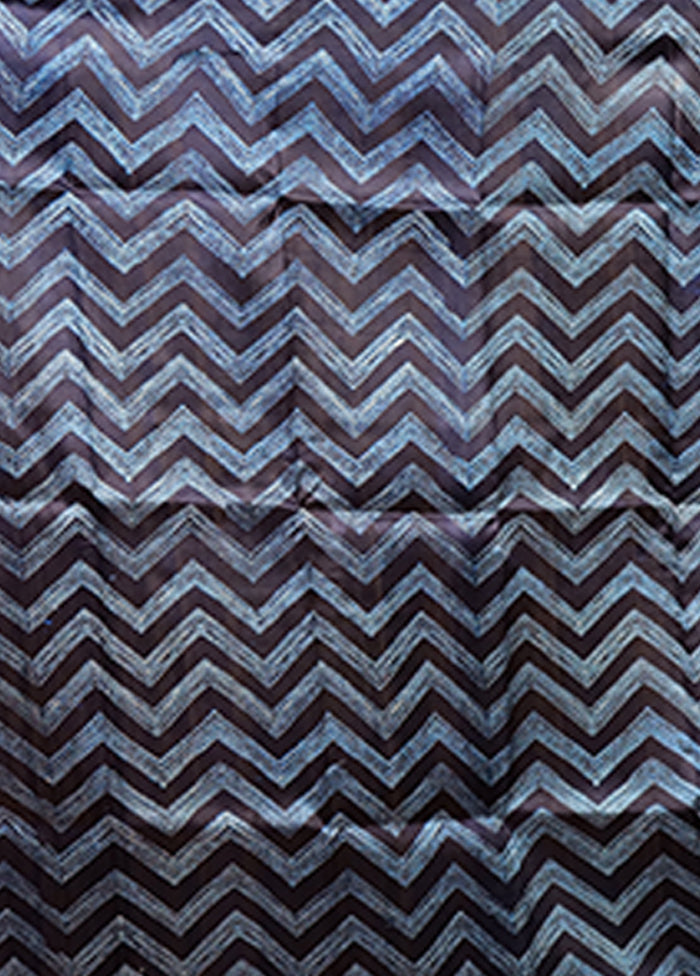 Blue Tussar Silk Saree With Blouse Piece