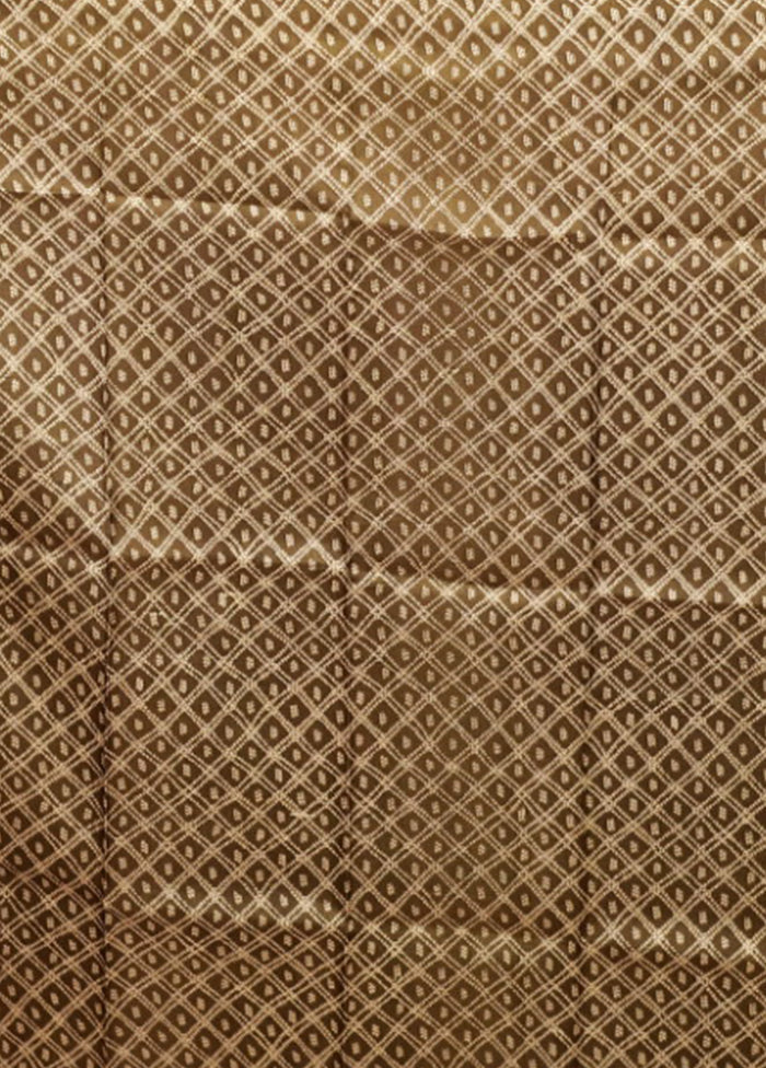 Cream Tussar Silk Saree With Blouse Piece