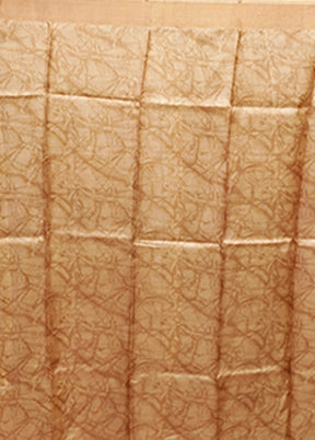 Green Handloom Tussar Pure Silk Saree With Blouse Piece