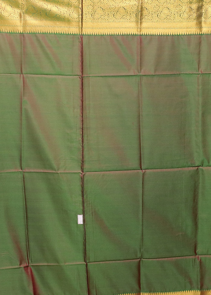 Pink Kanjivaram Silk Saree With Blouse Piece