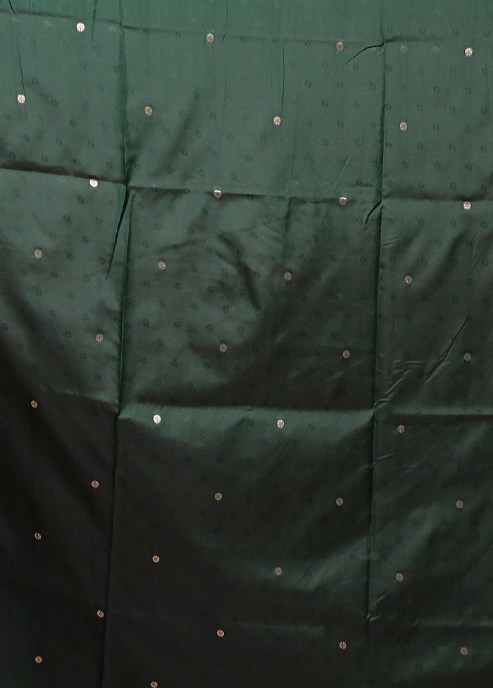 Green Dupion Silk Saree With Blouse Piece