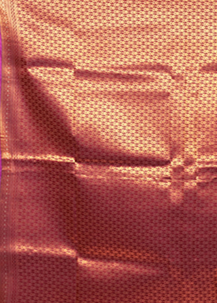 Purple Dupion Silk Saree With Blouse Piece