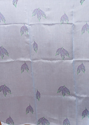 Blue Handloom Pure Organza Saree With Blouse Piece