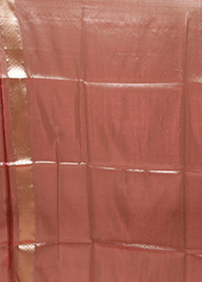 Pink Tissue Silk Saree With Blouse Piece