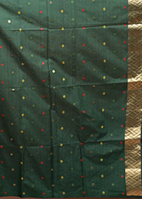 Maroon Dupion Silk Saree With Blouse Piece