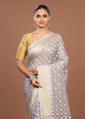 Green Kora Silk Saree With Blouse Piece