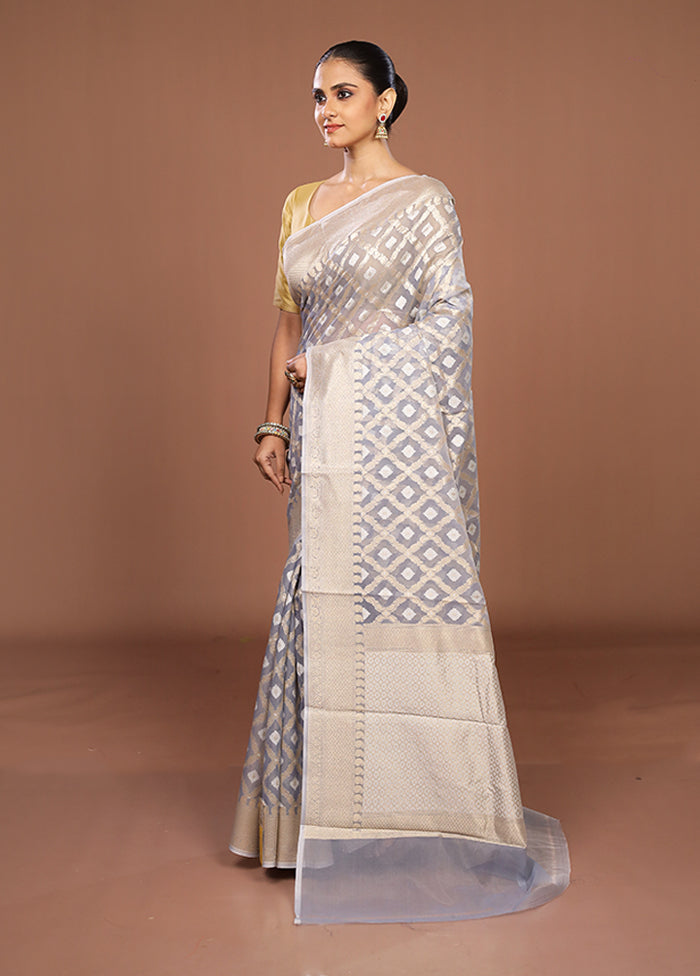 Green Kora Silk Saree With Blouse Piece