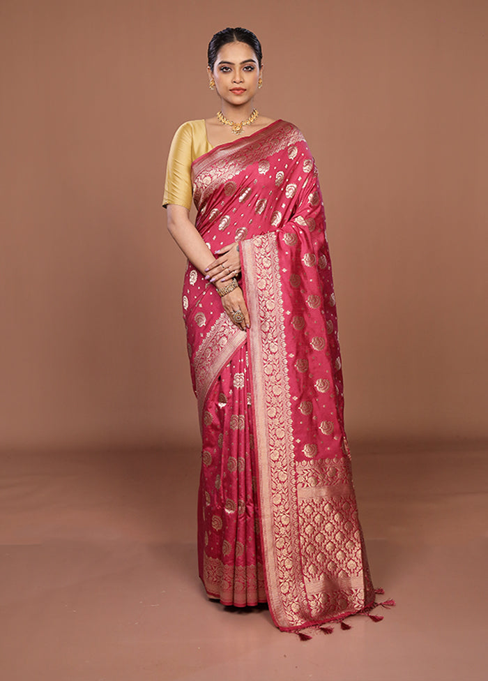 Purple Dupion Silk Saree With Blouse Piece