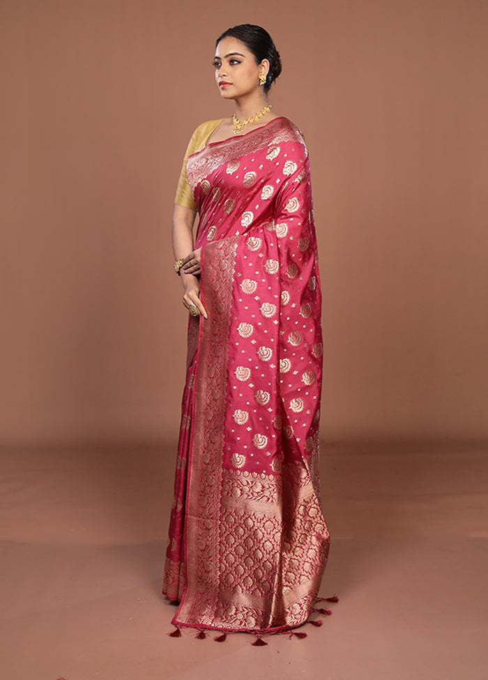 Purple Dupion Silk Saree With Blouse Piece