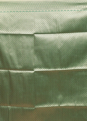 Green Dupion Silk Saree With Blouse Piece