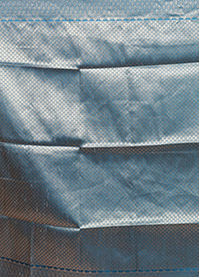 Blue Dupion Silk Saree With Blouse Piece