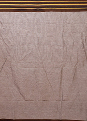 Grey Jamdani Cotton Saree Without Blouse Piece