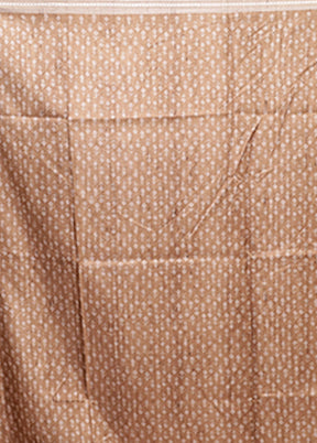 Cream Tussar Silk Saree With Blouse Piece