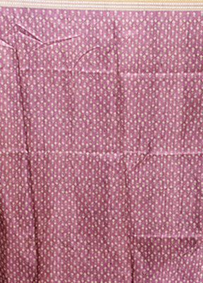 Cream Tussar Silk Saree With Blouse Piece