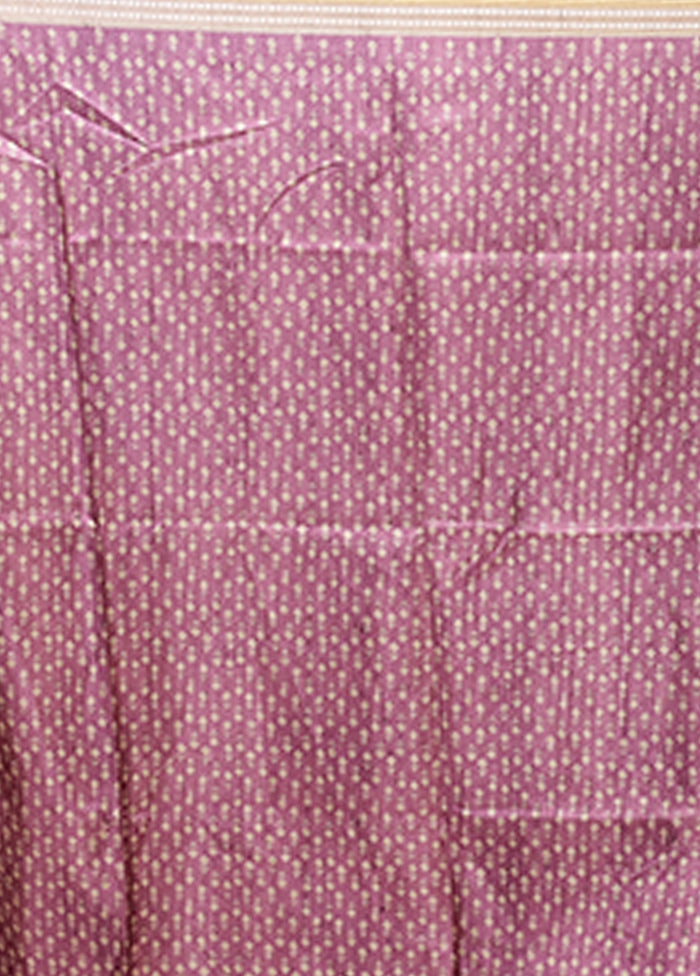 Cream Tussar Silk Saree With Blouse Piece