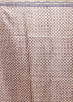 Grey Tussar Silk Saree With Blouse Piece