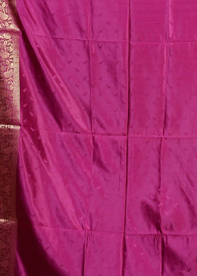 Purple Dupion Silk Saree With Blouse Piece